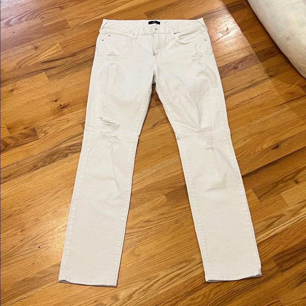 True Religion White Distressed Jeans